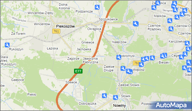 mapa Janów gmina Piekoszów, Janów gmina Piekoszów na mapie Targeo