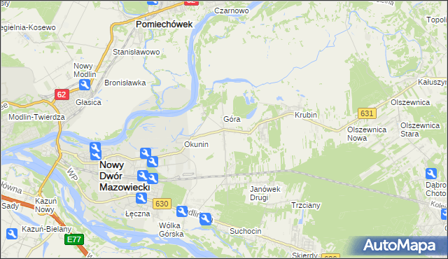 mapa Janówek Pierwszy, Janówek Pierwszy na mapie Targeo