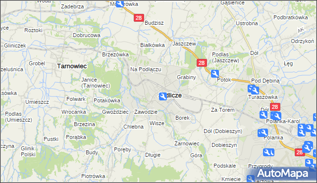 mapa Jedlicze, Jedlicze na mapie Targeo