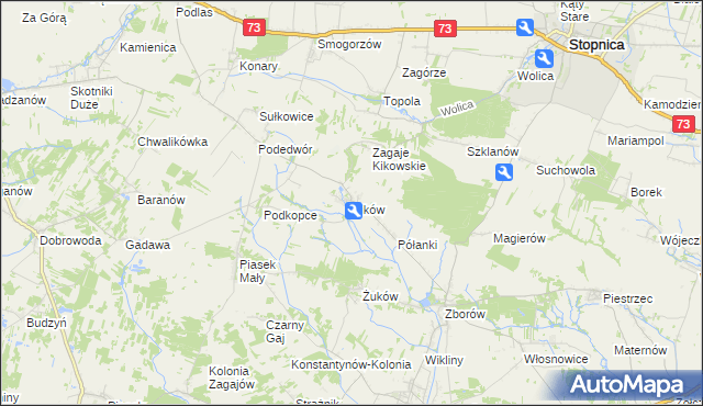 mapa Kików, Kików na mapie Targeo