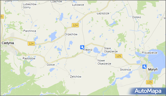 mapa Klępicz, Klępicz na mapie Targeo