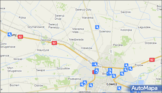 mapa Klewków, Klewków na mapie Targeo