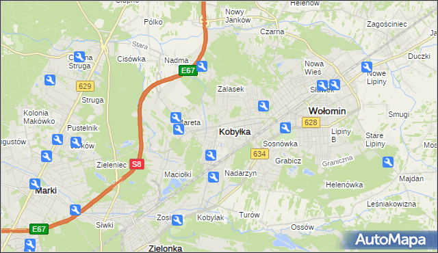 mapa Kobyłka, Kobyłka na mapie Targeo