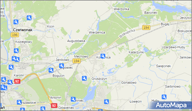 mapa Kobylnica gmina Swarzędz, Kobylnica gmina Swarzędz na mapie Targeo