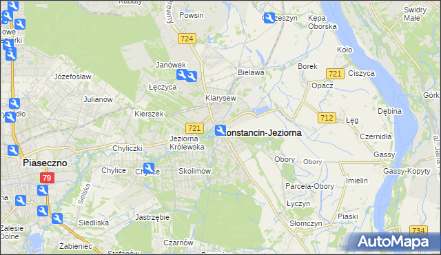 mapa Konstancin-Jeziorna, Konstancin-Jeziorna na mapie Targeo