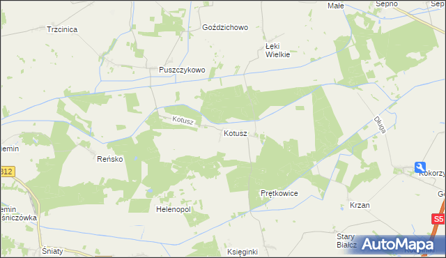 mapa Kotusz, Kotusz na mapie Targeo