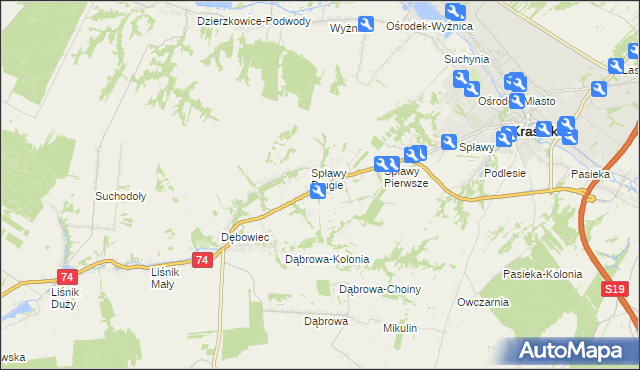 mapa Kowalin, Kowalin na mapie Targeo