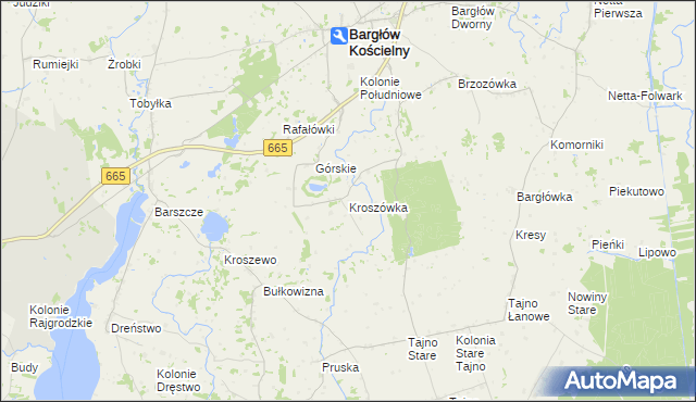 mapa Kroszówka, Kroszówka na mapie Targeo
