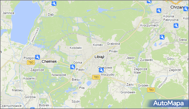 mapa Libiąż, Libiąż na mapie Targeo