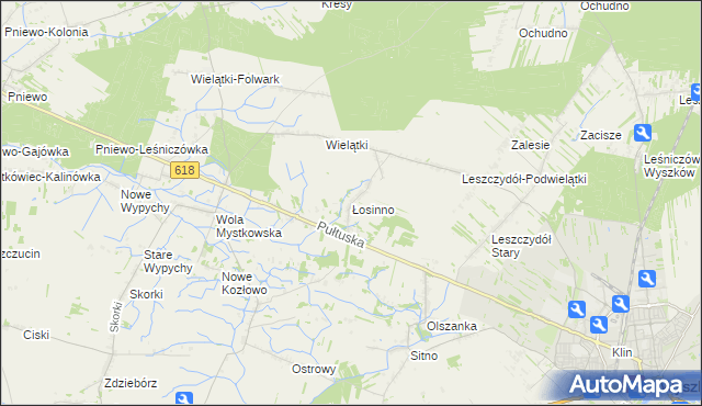 mapa Łosinno, Łosinno na mapie Targeo