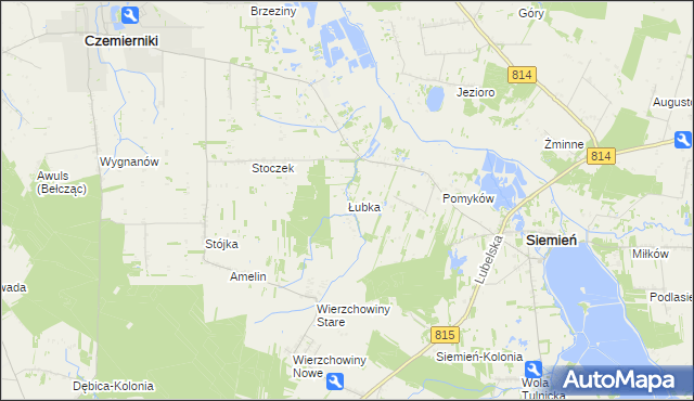 mapa Łubka, Łubka na mapie Targeo