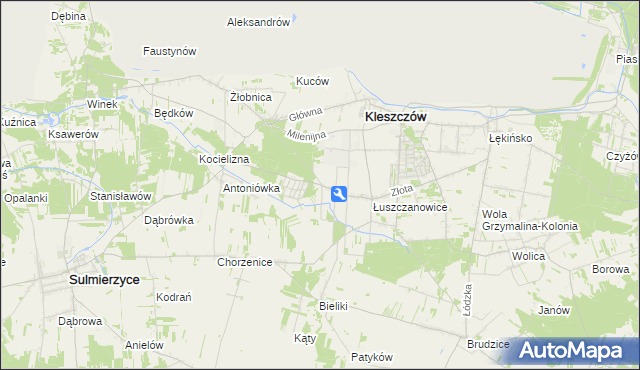 mapa Łuszczanowice-Kolonia, Łuszczanowice-Kolonia na mapie Targeo