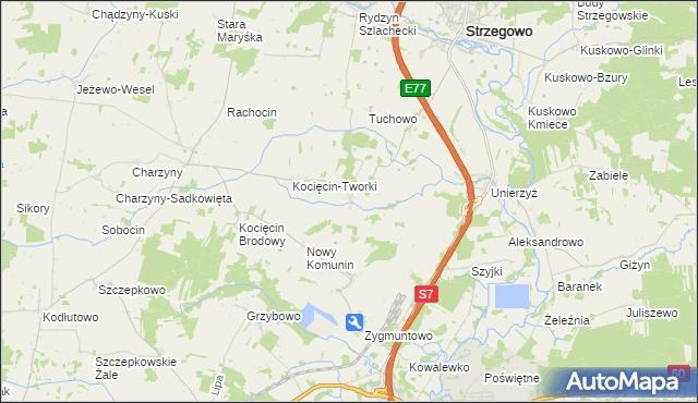 mapa Mączewo, Mączewo na mapie Targeo