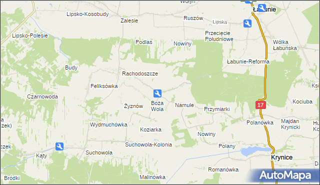 mapa Majdan Ruszowski, Majdan Ruszowski na mapie Targeo