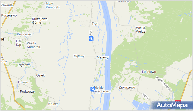 mapa Mątawy, Mątawy na mapie Targeo