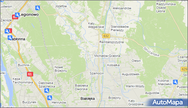 mapa Michałów-Grabina, Michałów-Grabina na mapie Targeo