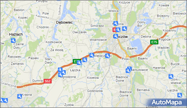 mapa Międzyświeć, Międzyświeć na mapie Targeo