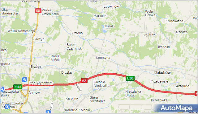 mapa Mistów, Mistów na mapie Targeo