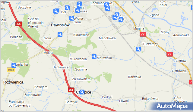 mapa Morawsko gmina Jarosław, Morawsko gmina Jarosław na mapie Targeo