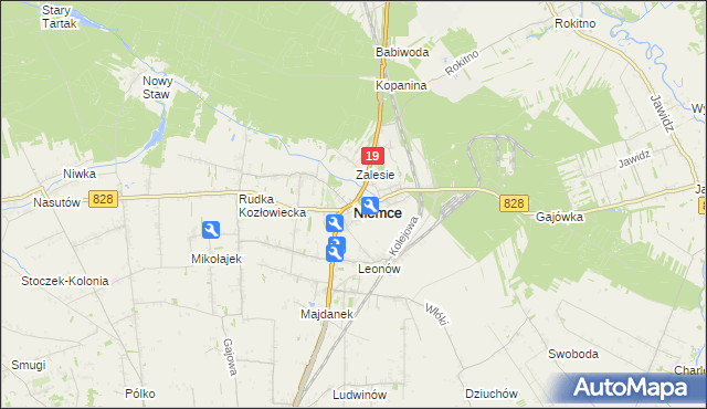 mapa Niemce, Niemce na mapie Targeo