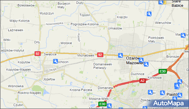 mapa Ołtarzew, Ołtarzew na mapie Targeo