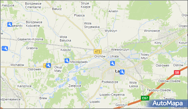 mapa Orchów, Orchów na mapie Targeo