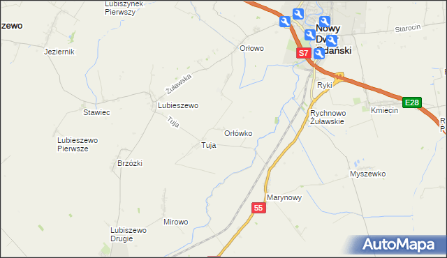 mapa Orłówko, Orłówko na mapie Targeo