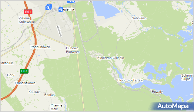 mapa Płociczno-Osiedle, Płociczno-Osiedle na mapie Targeo