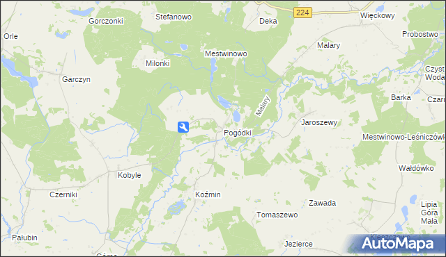 mapa Pogódki, Pogódki na mapie Targeo