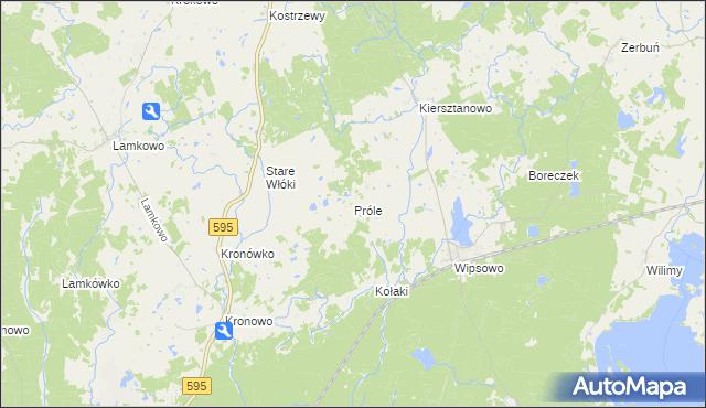 mapa Próle, Próle na mapie Targeo