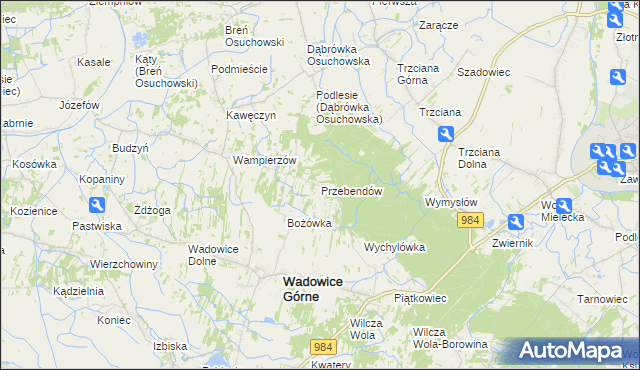 mapa Przebendów, Przebendów na mapie Targeo