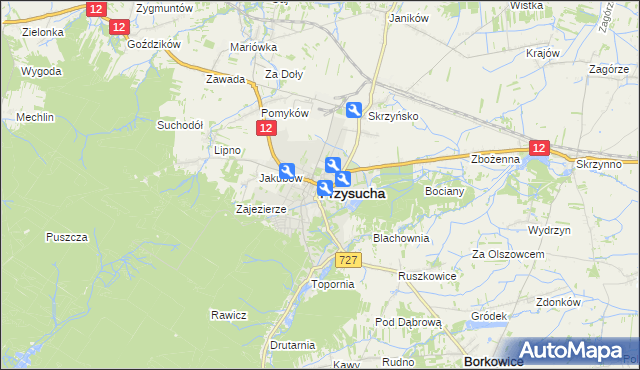 mapa Przysucha, Przysucha na mapie Targeo