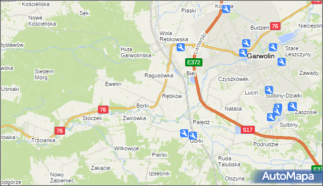 mapa Rębków, Rębków na mapie Targeo