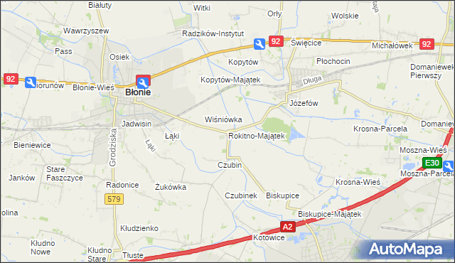 mapa Rokitno-Majątek, Rokitno-Majątek na mapie Targeo