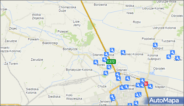 mapa Sitaniec-Wolica, Sitaniec-Wolica na mapie Targeo