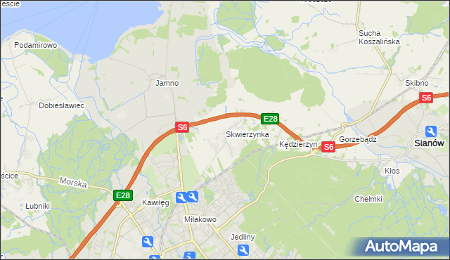 mapa Skwierzynka, Skwierzynka na mapie Targeo