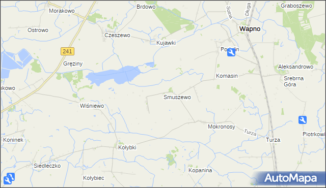 mapa Smuszewo gmina Damasławek, Smuszewo gmina Damasławek na mapie Targeo