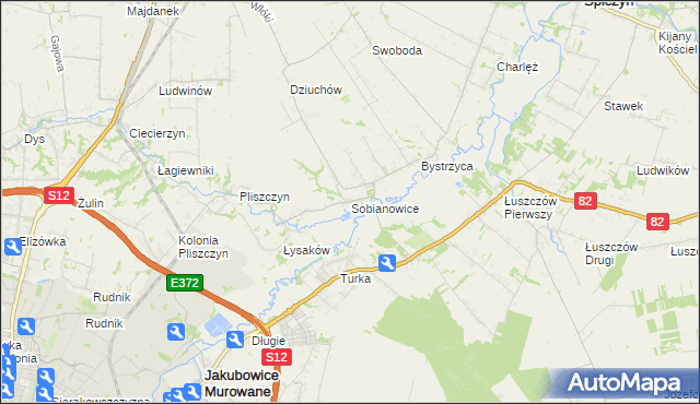 mapa Sobianowice, Sobianowice na mapie Targeo