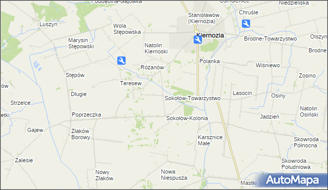 mapa Sokołów-Towarzystwo, Sokołów-Towarzystwo na mapie Targeo