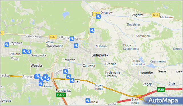 mapa Sulejówek, Sulejówek na mapie Targeo