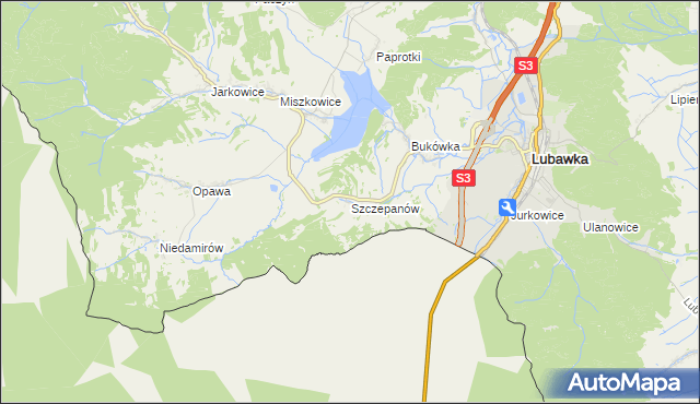 mapa Szczepanów gmina Lubawka, Szczepanów gmina Lubawka na mapie Targeo