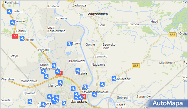 mapa Szówsko, Szówsko na mapie Targeo