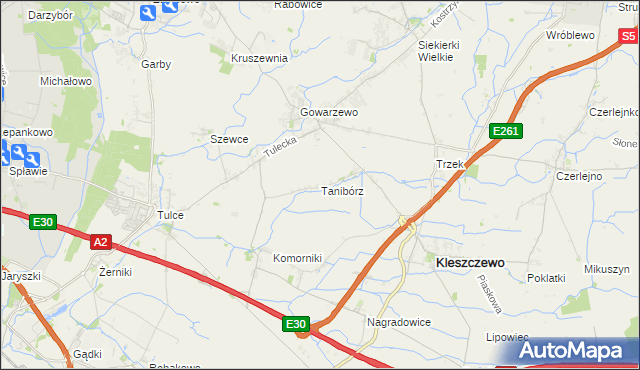 mapa Tanibórz, Tanibórz na mapie Targeo