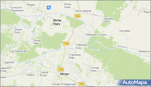 mapa Trębowiec Duży, Trębowiec Duży na mapie Targeo