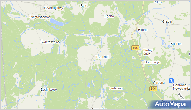 mapa Trzechel, Trzechel na mapie Targeo