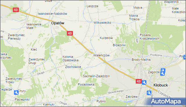 mapa Waleńczów, Waleńczów na mapie Targeo