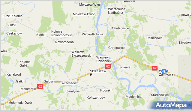 mapa Wasilew Szlachecki, Wasilew Szlachecki na mapie Targeo
