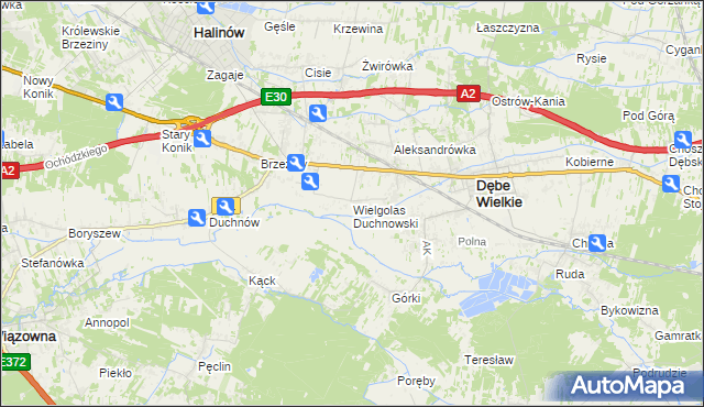 mapa Wielgolas Duchnowski, Wielgolas Duchnowski na mapie Targeo
