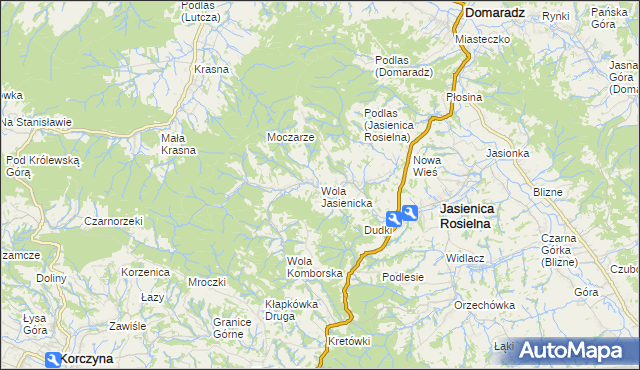 mapa Wola Jasienicka, Wola Jasienicka na mapie Targeo