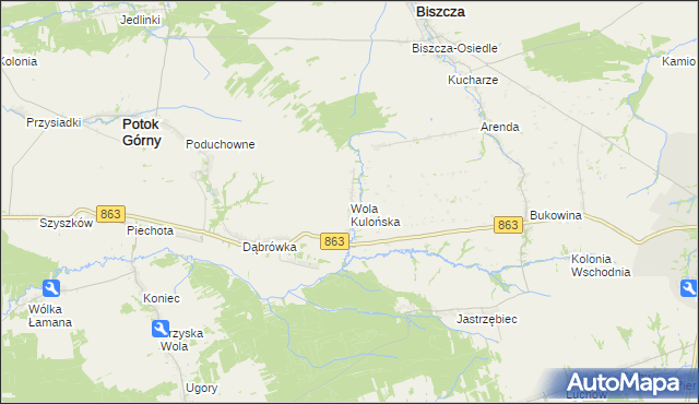 mapa Wola Kulońska, Wola Kulońska na mapie Targeo